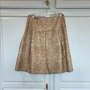 Elegant Gold Brocade Women's Skirt